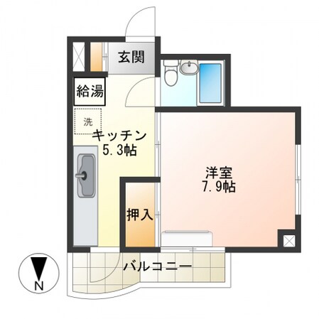 西口朝日マンションの物件間取画像